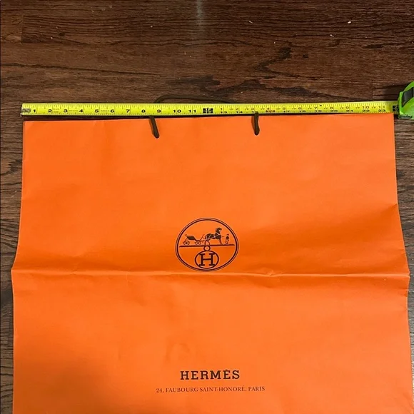 Hermès Orange Logo Shopping Tote Bag - Picture 4 of 4